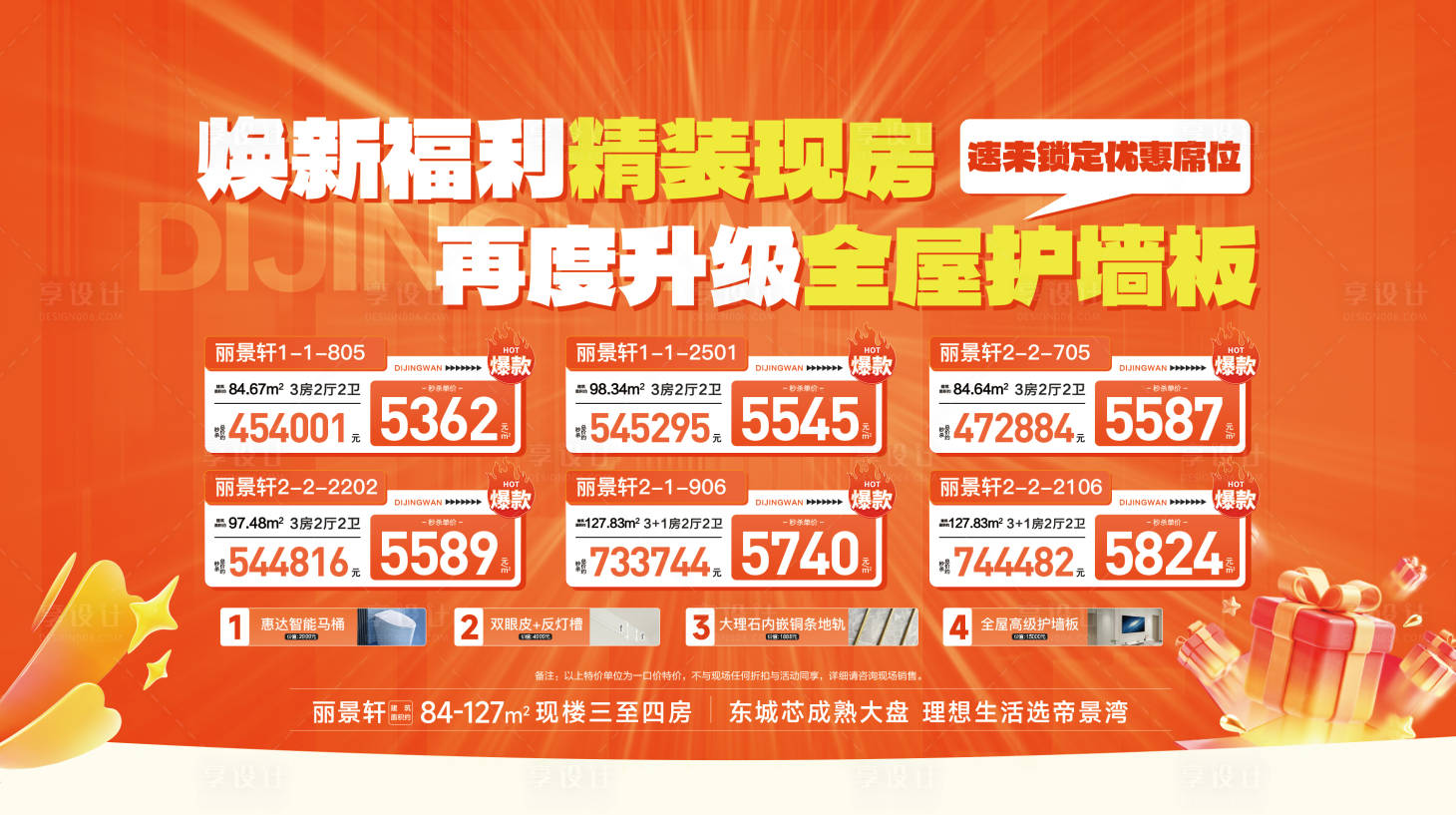 源文件下载【享设计】搜索编号：46990035029429116【精装现房展板】