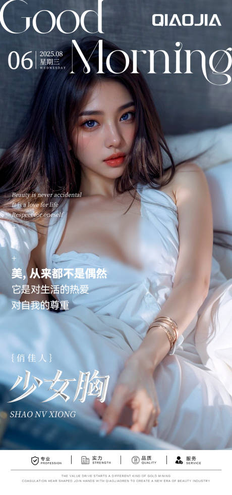 源文件下载【享设计】搜索编号：39420034964166924【隆胸早安海报】