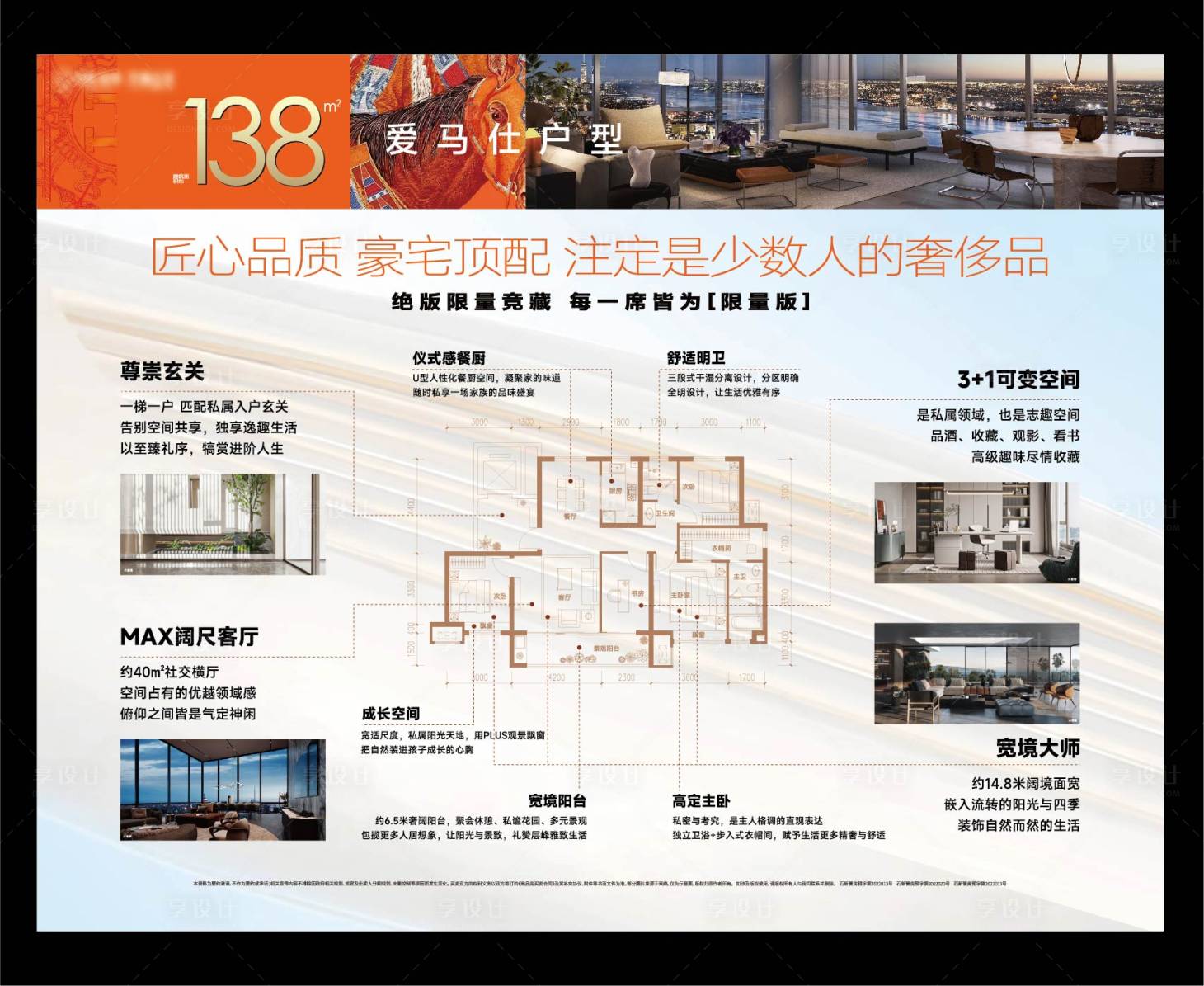 源文件下载【享设计】搜索编号：58520035076446083【户型价值点展板背景板】