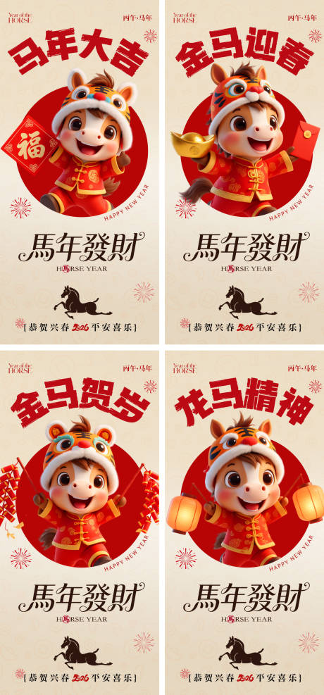 源文件下载【享设计】搜索编号：48250035138342658【马年春节海报】