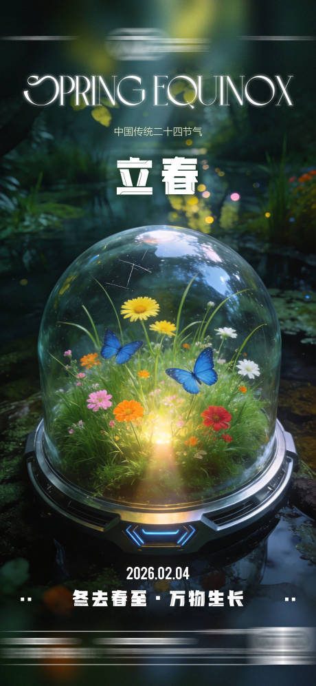 源文件下载【享设计】搜索编号：21500035219246935【酒吧立春二十四传统节气海报】