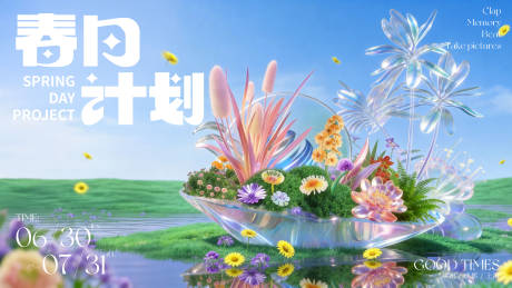 源文件下载【享设计】搜索编号：83280035044415652【春日计划主画面】