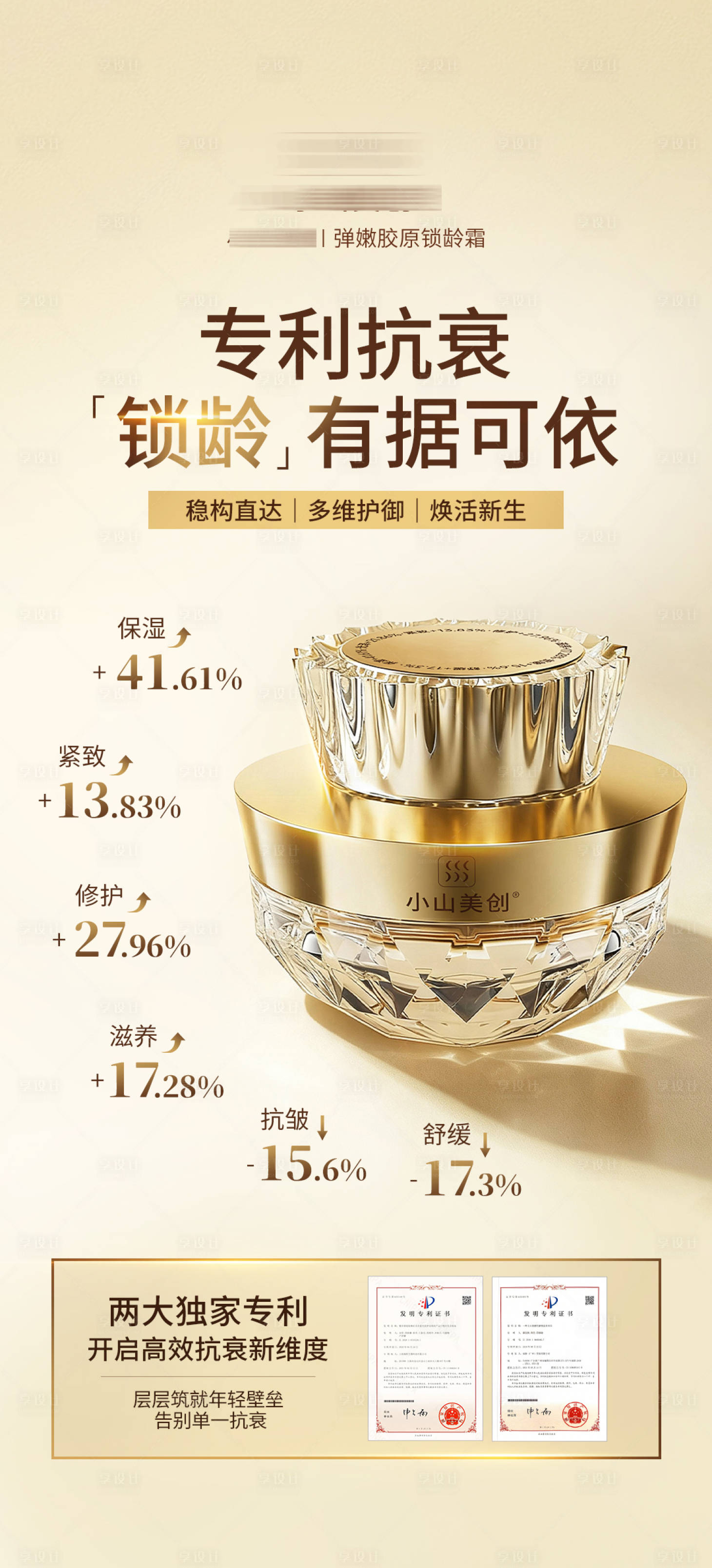 源文件下载【享设计】搜索编号：15440035308597960【医美美业面霜产品海报】