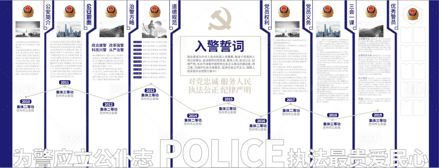 源文件下载【享设计】搜索编号：83280034844449315【新时代公安文化墙】