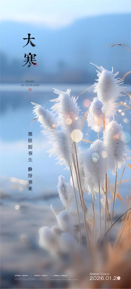 源文件下载【享设计】搜索编号：79030034950243259【大寒节气移动端海报】