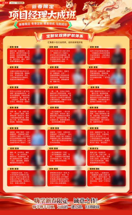 源文件下载【享设计】搜索编号：64090035257298569【新春教育名师介绍海报】