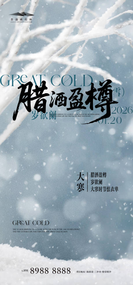 源文件下载【享设计】搜索编号：33530034833113117【大寒质感海报】