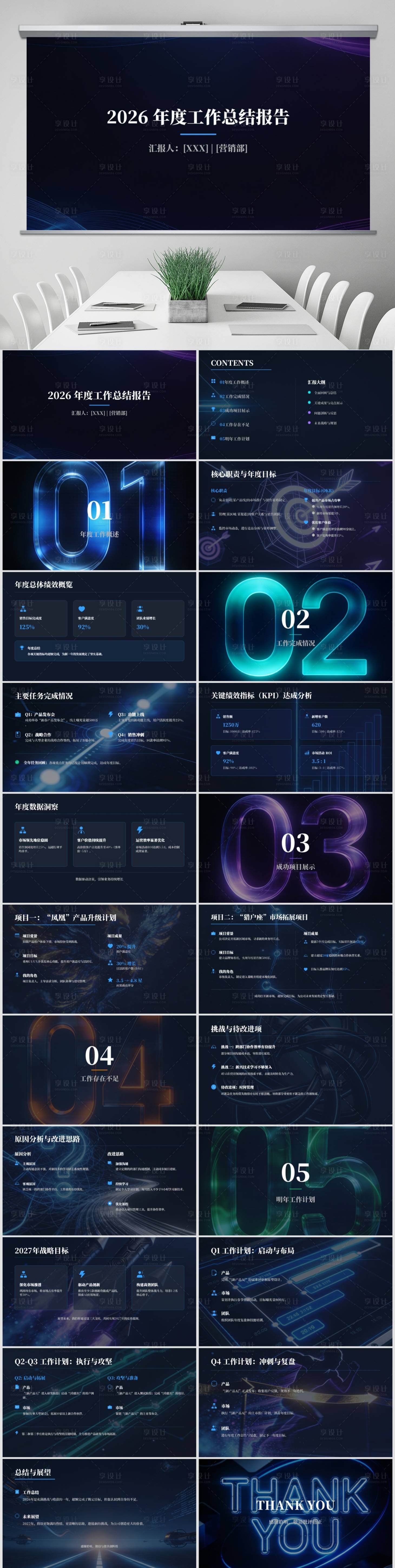 源文件下载【享设计】搜索编号：98170035168369316【2026年年度工作总结计划】