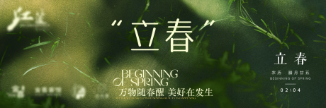源文件下载【享设计】搜索编号：67430035264723896【立春实景绿草质感横板海报】