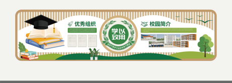 源文件下载【享设计】搜索编号：73060035061108004【学院学校文化墙 】