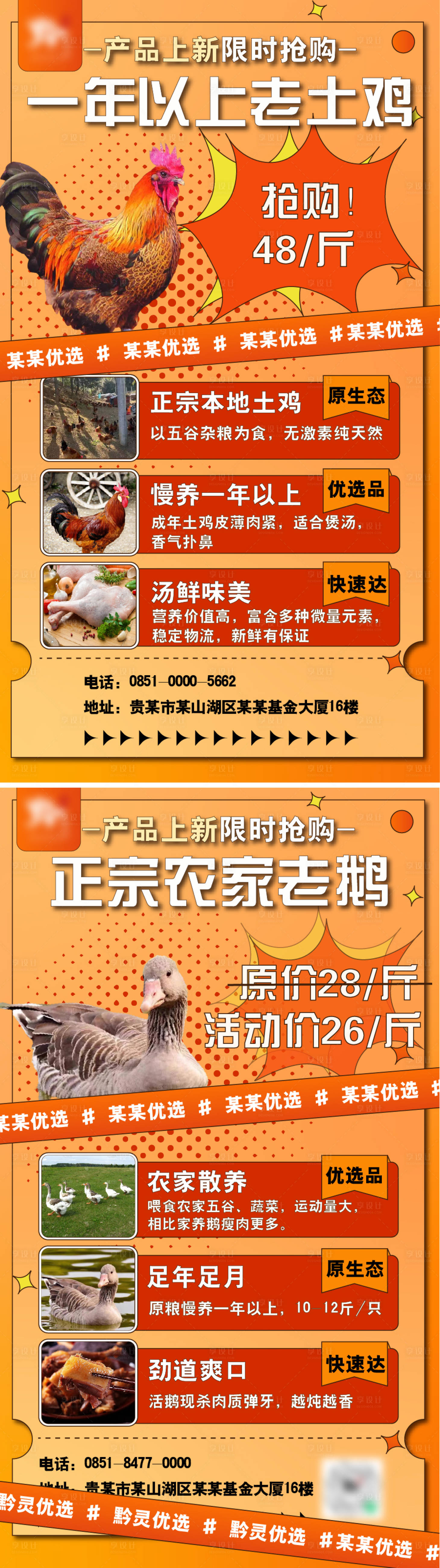 源文件下载【享设计】搜索编号：68080035070753514【正宗鸡鸭系列海报】