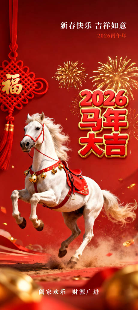 源文件下载【享设计】搜索编号：96040034930729940【2026马年大吉海报】