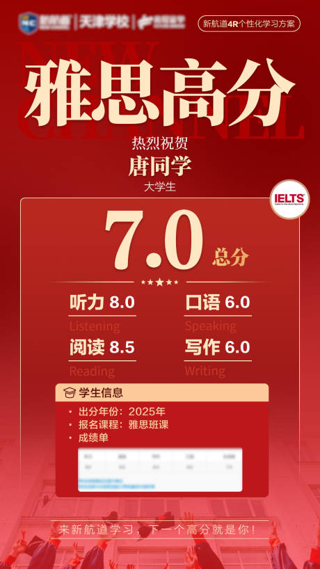 源文件下载【享设计】搜索编号：45200035253601503【雅思高分海报】