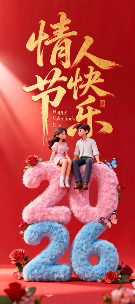 源文件下载【享设计】搜索编号：64440034912713074【情人节海报】