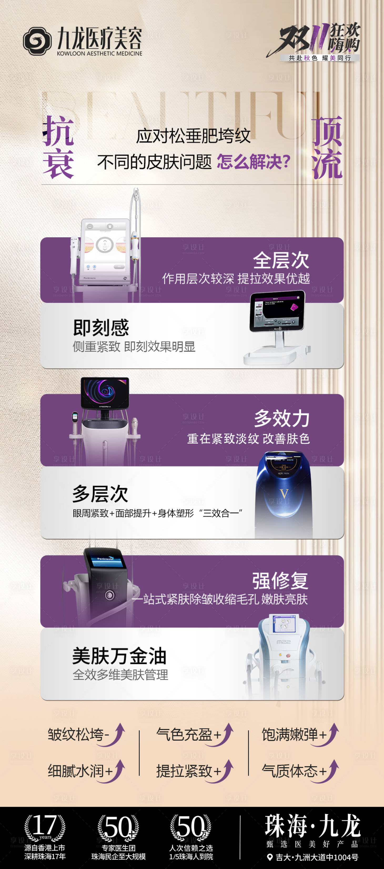 源文件下载【享设计】搜索编号：39260035221888666【抗衰顶流设备海报】