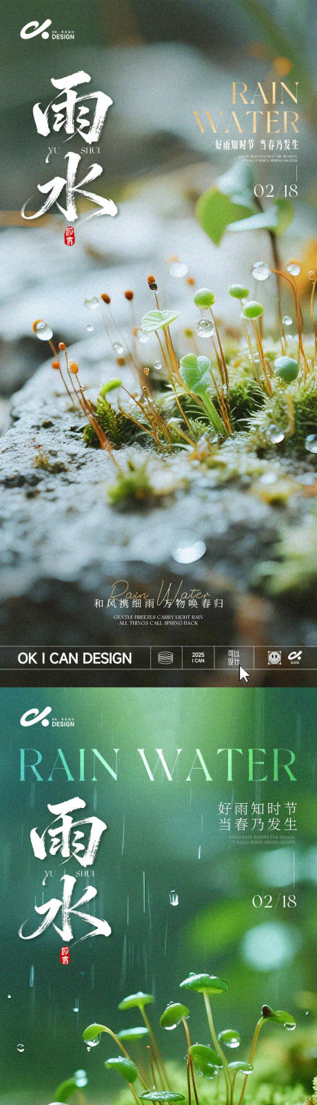 源文件下载【享设计】搜索编号：52540035184676767【2026植物雨水海报】