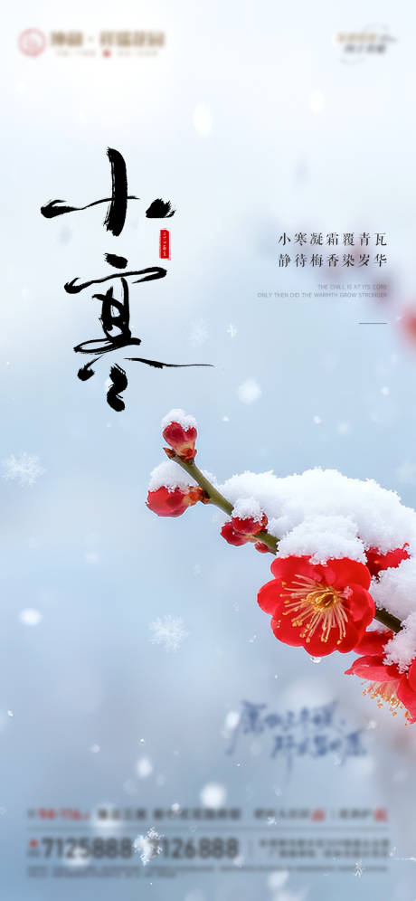 源文件下载【享设计】搜索编号：77770034824172517【地产小寒节气海报】