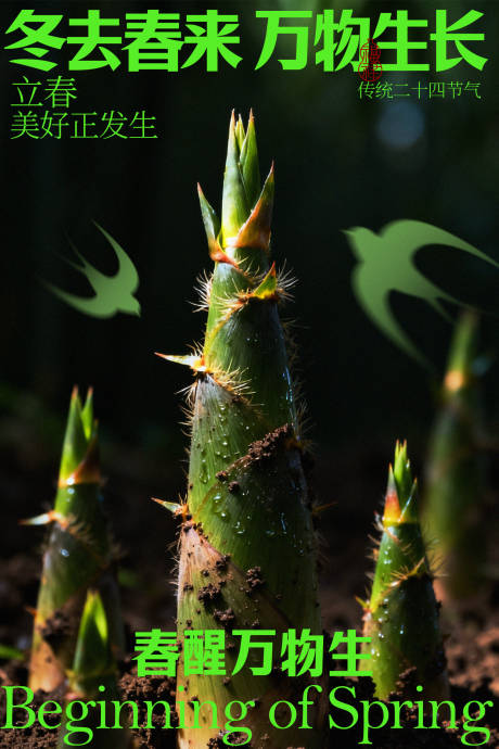 源文件下载【享设计】搜索编号：67370035200544330【冬去春来万物复苏立春海报】