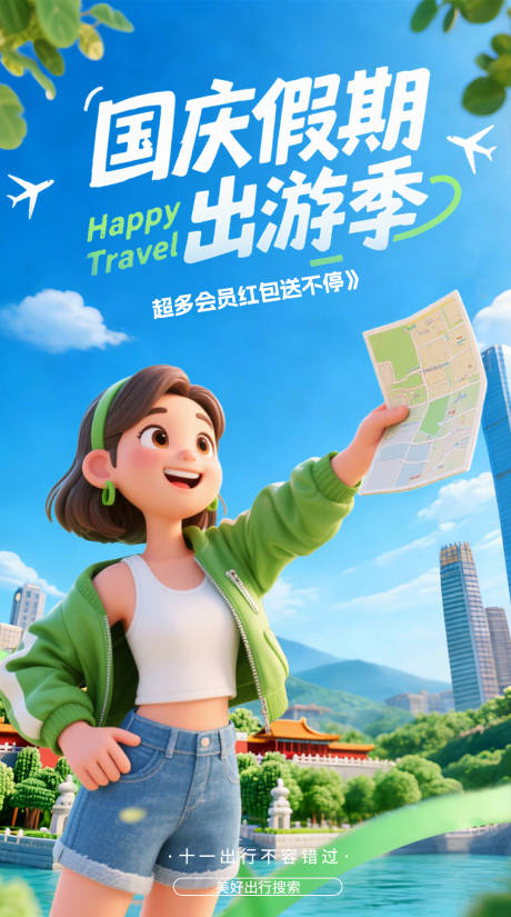 源文件下载【享设计】搜索编号：72770035259908118【C4D旅游出游季营销海报】