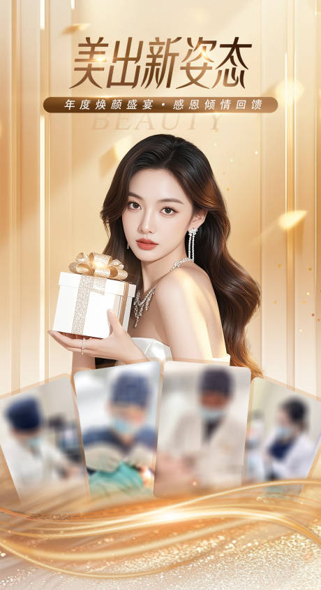 源文件下载【享设计】搜索编号：48010034963927350【医美年度盛典新年变美】