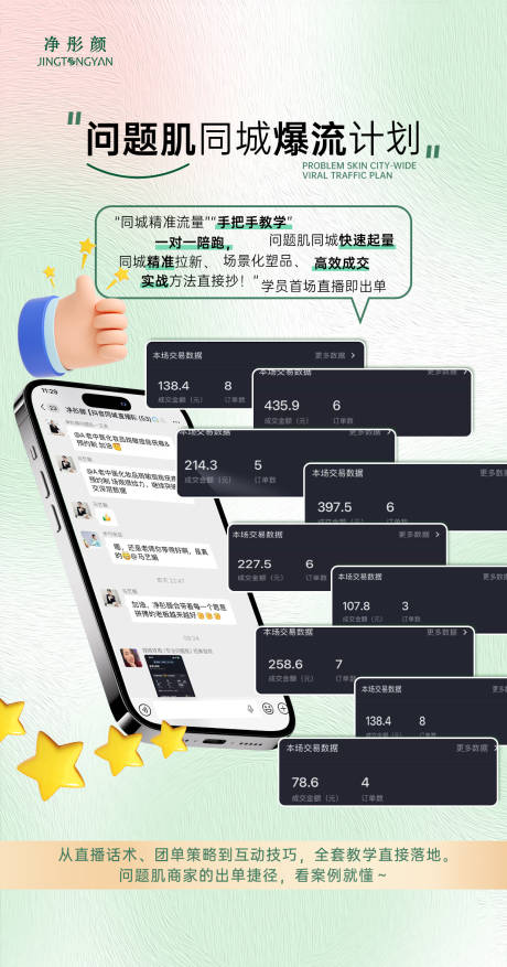 源文件下载【享设计】搜索编号：98760035072126356【好评晒单美业培训宣传海报】