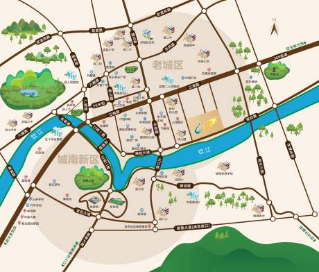 源文件下载【享设计】搜索编号：91180034925824048【灵山碧桂园地图区域图区位图】