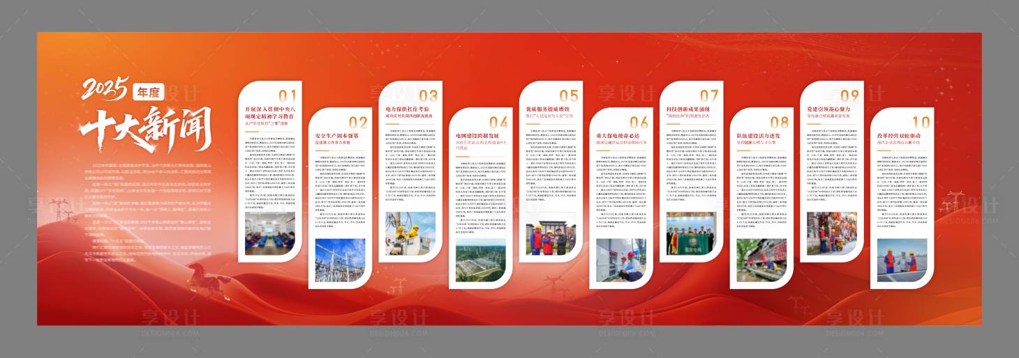 源文件下载【享设计】搜索编号：96920035235121065【2025电网年度大事件新闻展板】