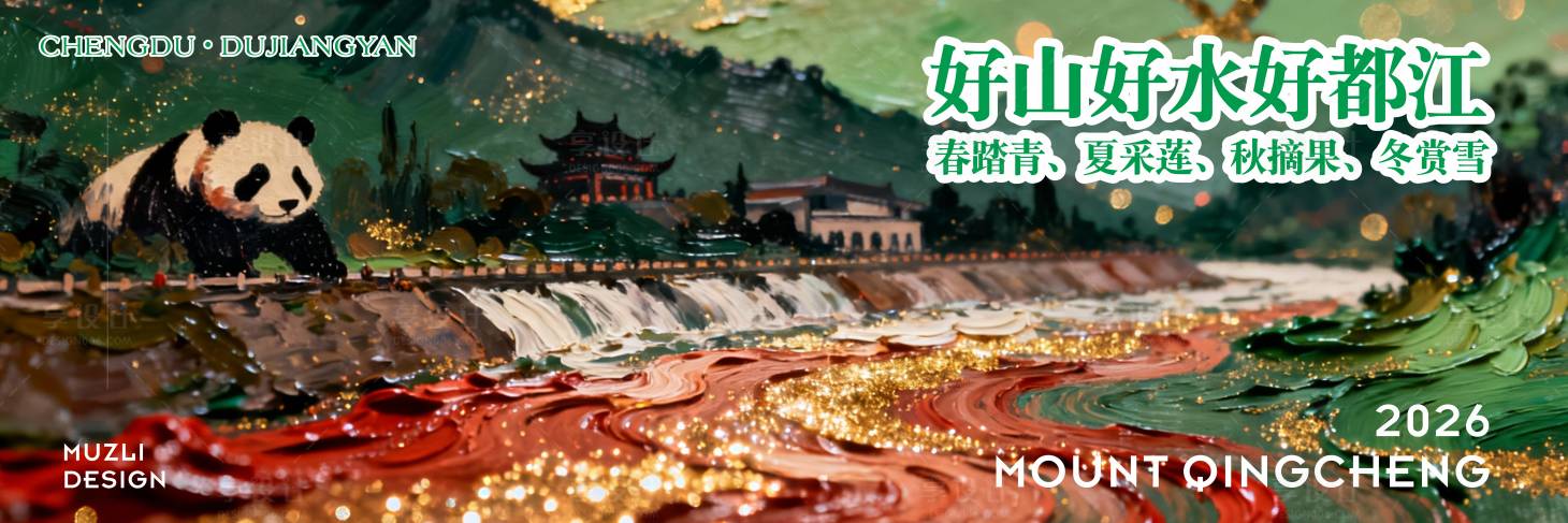 源文件下載【享設(shè)計】搜索編號：10680035028456920【好山好水好都江旅游活動展板】