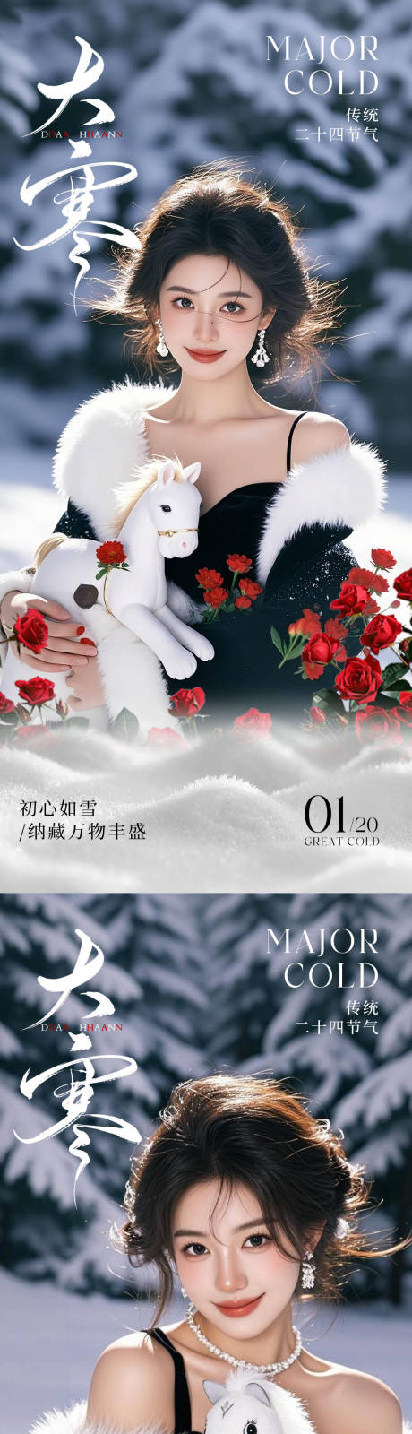 源文件下载【享设计】搜索编号：13340035089836288【医美大寒节气海报】