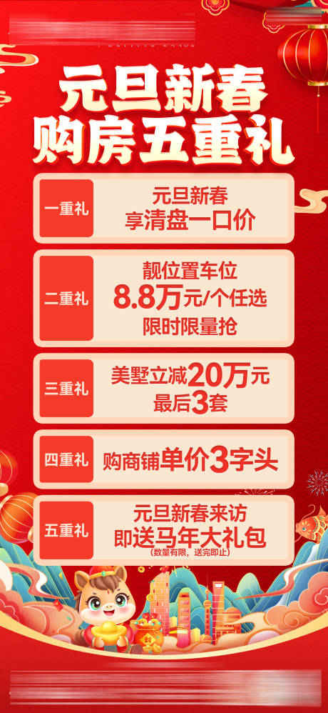 源文件下载【享设计】搜索编号：22690034830343851【元旦购房5重礼单图】
