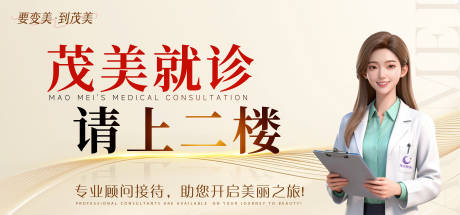 源文件下载【享设计】搜索编号：15310035131481589【医美机构楼层引导就诊广告】