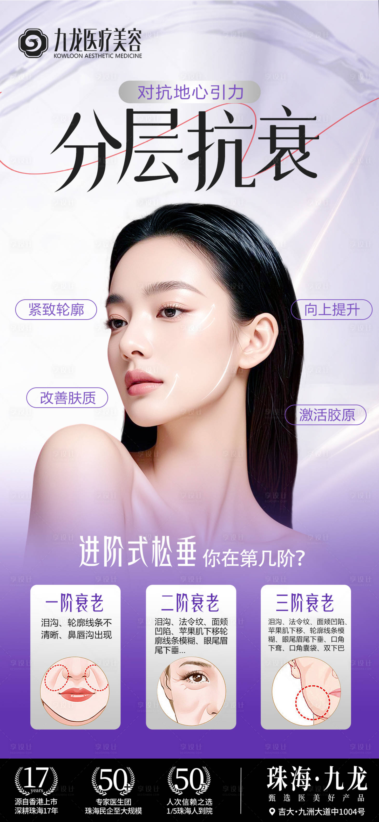 源文件下载【享设计】搜索编号：15390035219839126【医美全层抗衰宣传海报】