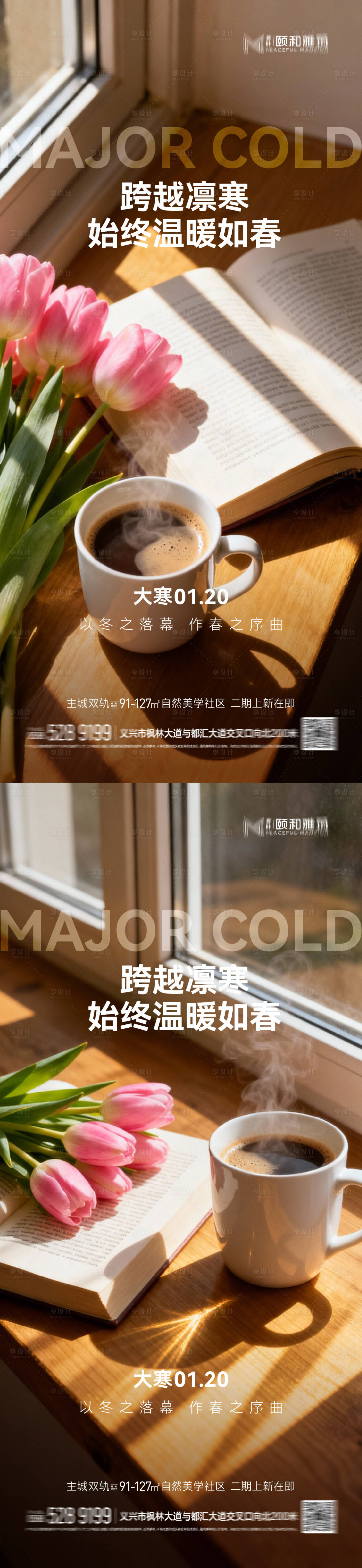 源文件下载【享设计】搜索编号：34810035037088257【大寒节气节日海报】