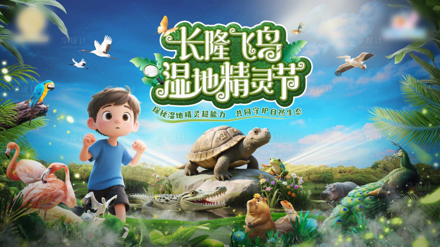 源文件下载【享设计】搜索编号：56680035185581430【欢乐世界精灵海报】