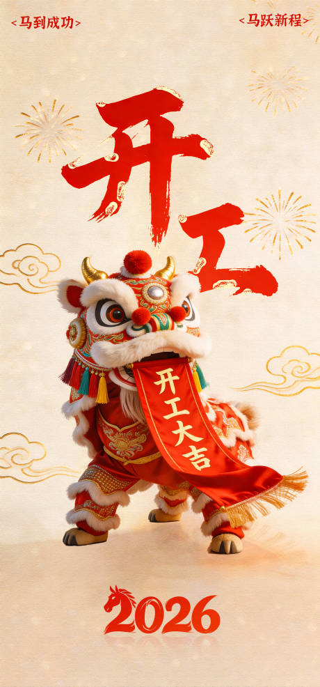 源文件下载【享设计】搜索编号：44630035504361974【开工海报】