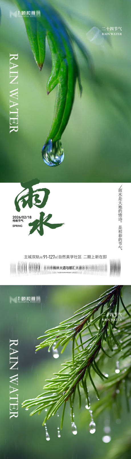 源文件下载【享设计】搜索编号：60410035462327972【雨水节气海报 】