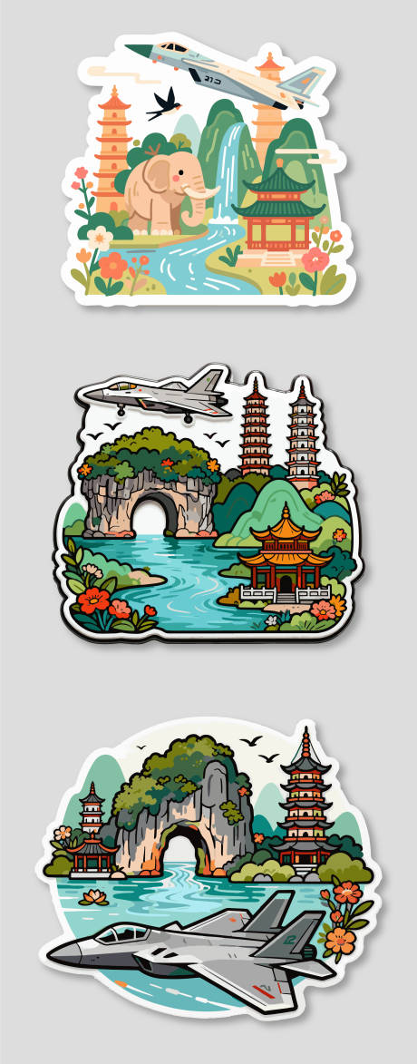 源文件下载【享设计】搜索编号：99120035502779855【城市冰箱贴】