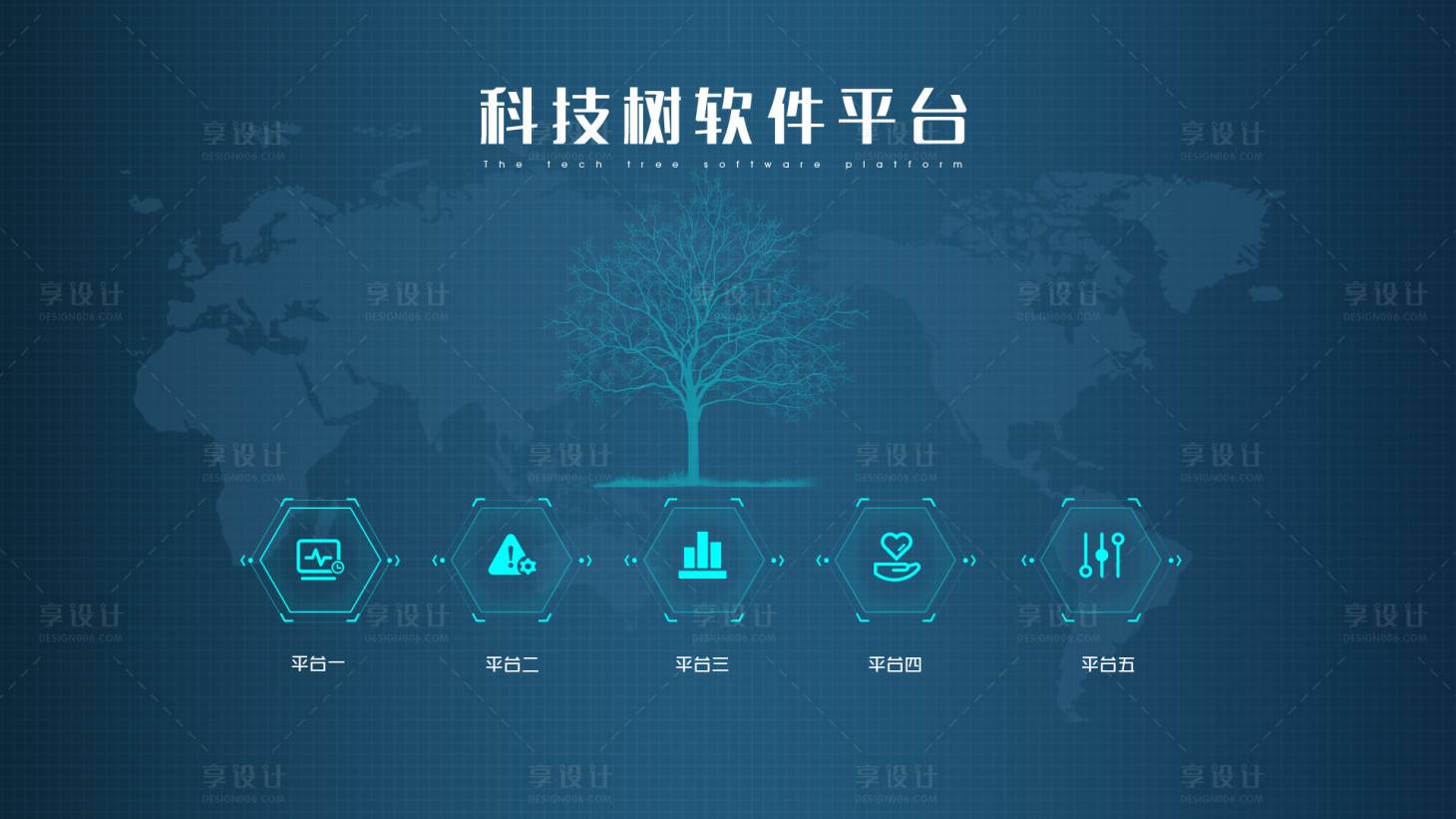 源文件下载【享设计】搜索编号：22920035344486284【科技树可视化大屏UI设计】