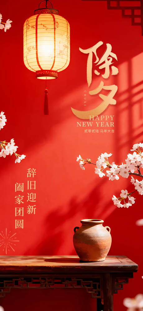 源文件下载【享设计】搜索编号：43480035456487569【新年除夕喜庆海报】