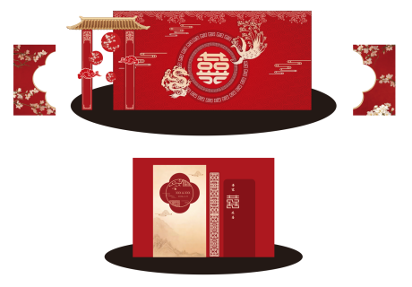 源文件下载【享设计】搜索编号：57520035421072202【新中式婚礼龙凤堆头美陈】