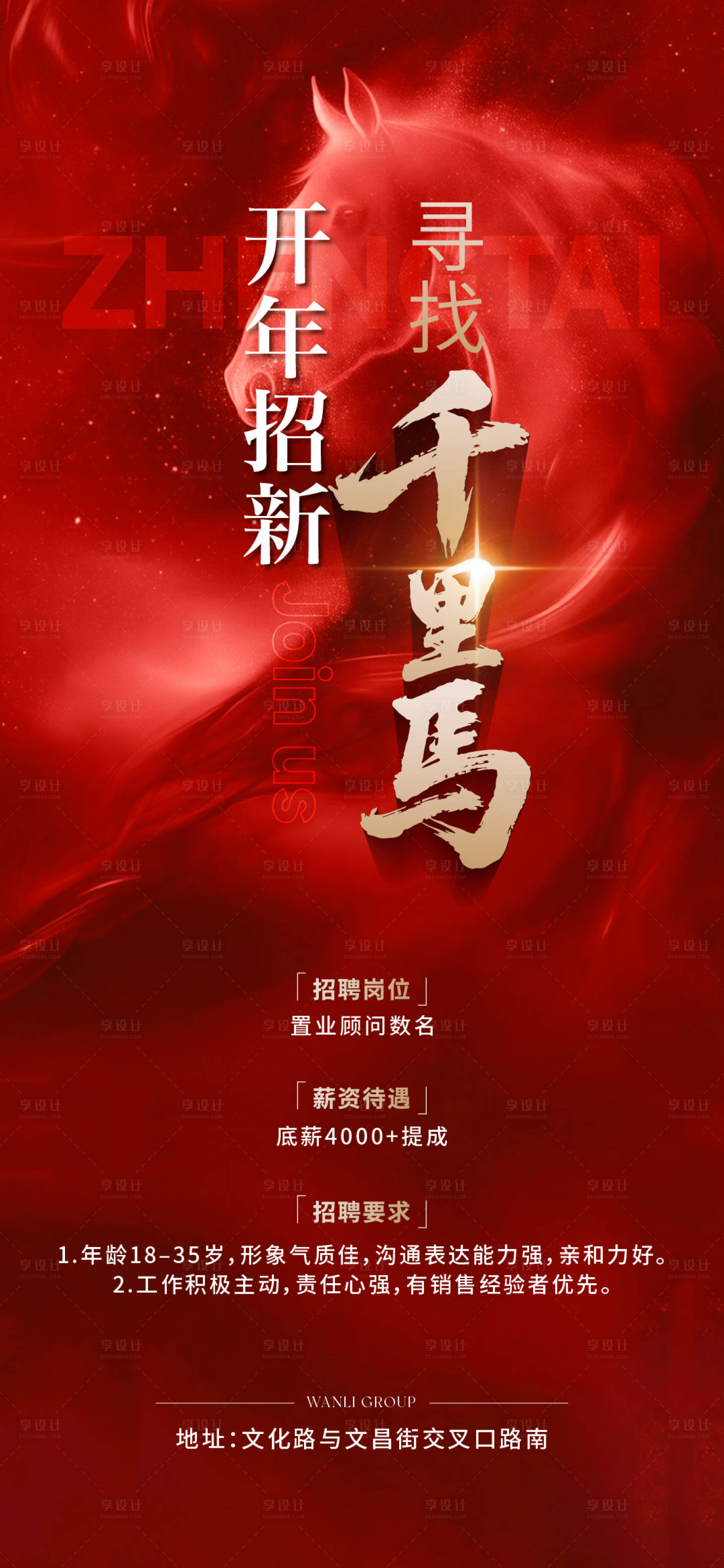 源文件下载【享设计】搜索编号：60950035422238010【新年招聘海报】