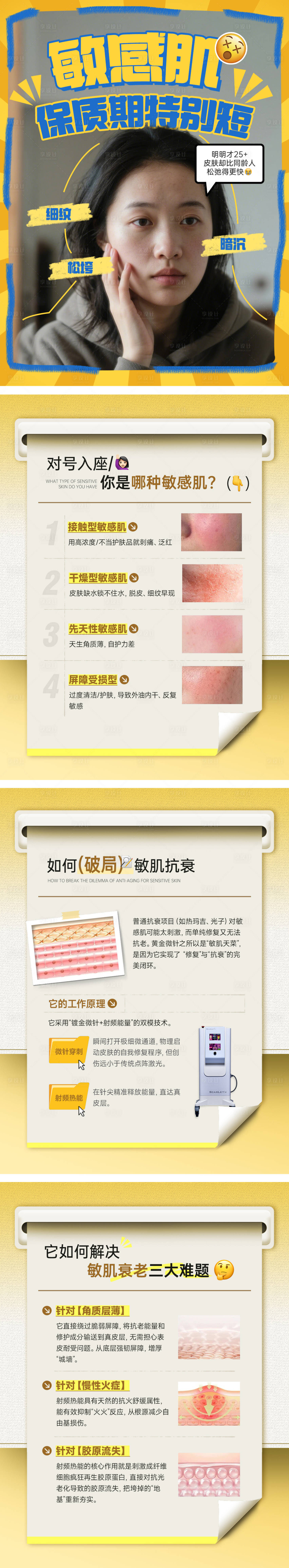 源文件下载【享设计】搜索编号：14560035340005793【医美小红书黄金微针套图】