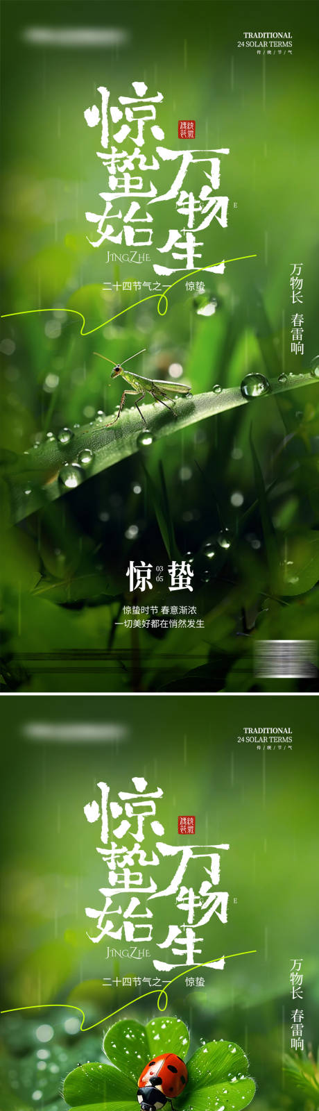 源文件下载【享设计】搜索编号：38840035514082336【惊蛰写实系列海报】
