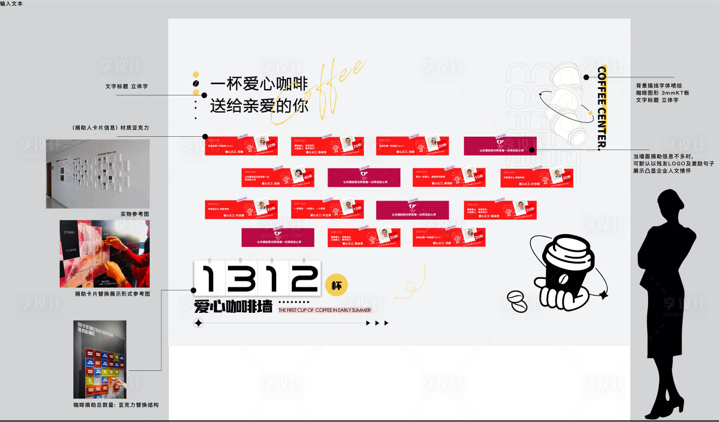 源文件下载【享设计】搜索编号：65110035442091388【公益爱心咖啡捐赠墙】