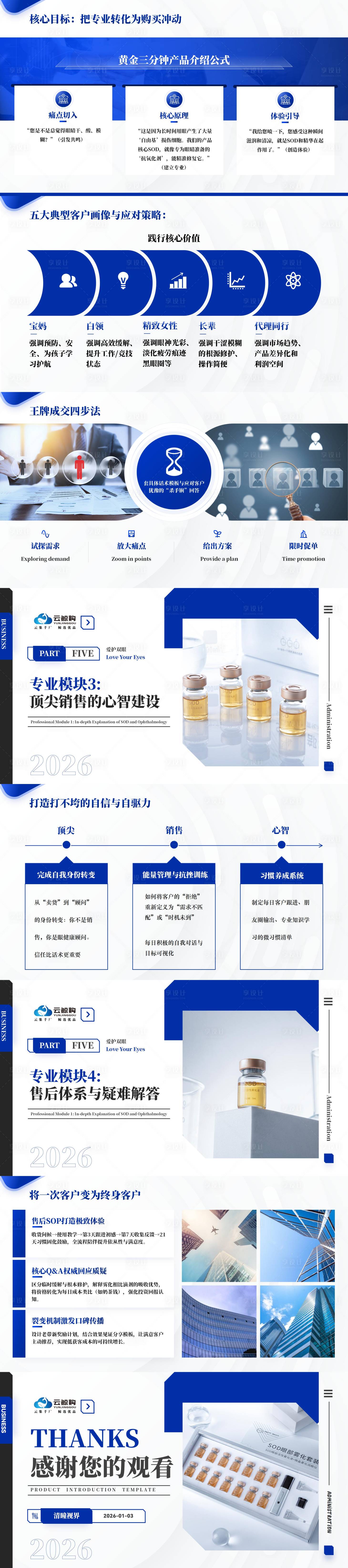 源文件下载【享设计】搜索编号：53170035317615189【蓝色商业简约高端PPT】