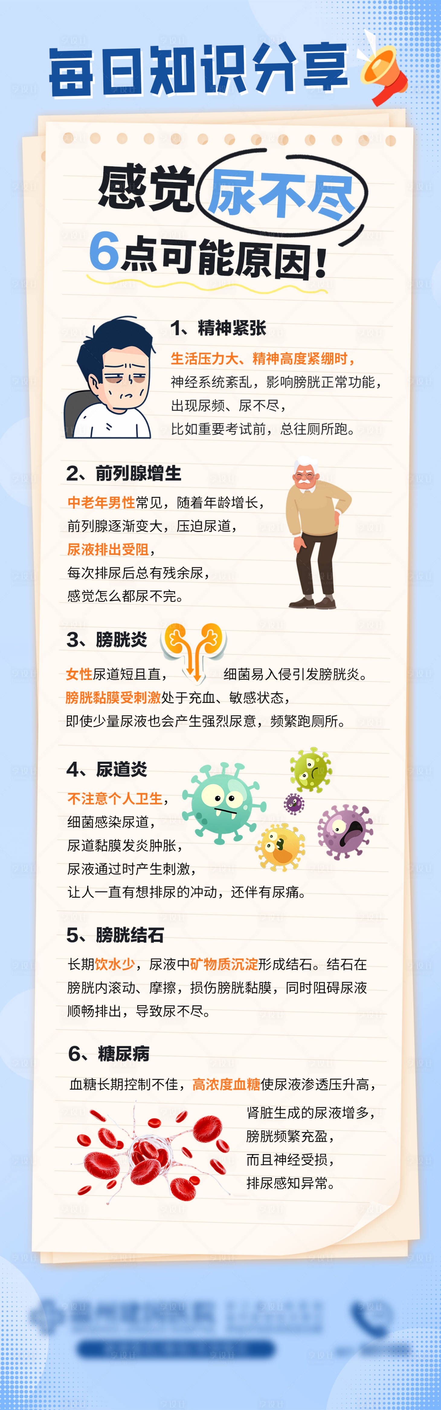 源文件下载【享设计】搜索编号：42770035522131952【尿不尽科普海报】