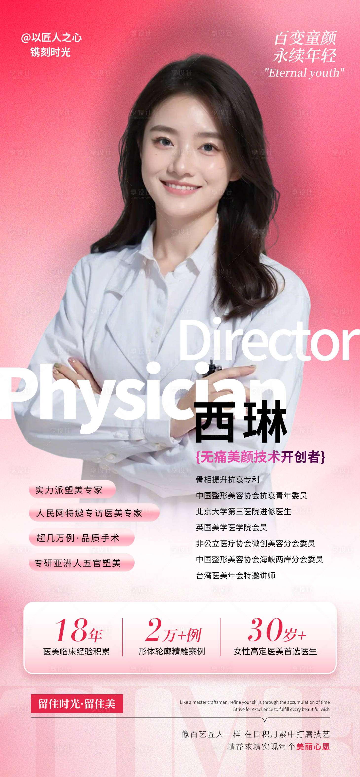 源文件下载【享设计】搜索编号：82230035528992256【医师个人简介海报】