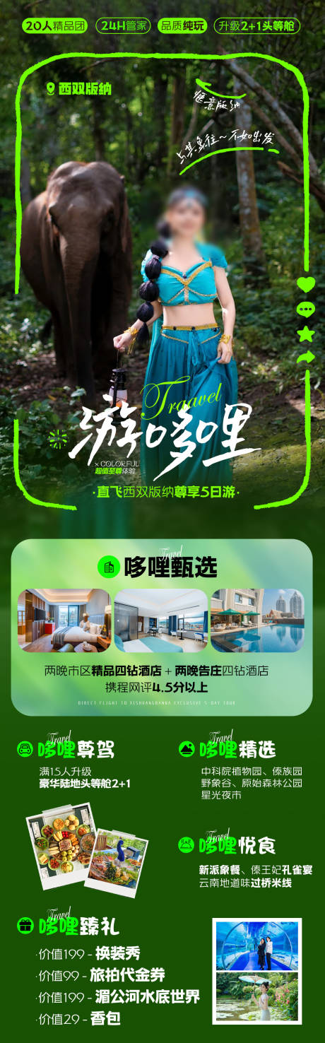 源文件下载【享设计】搜索编号：18490035564346135【西双版纳创意旅游海报】