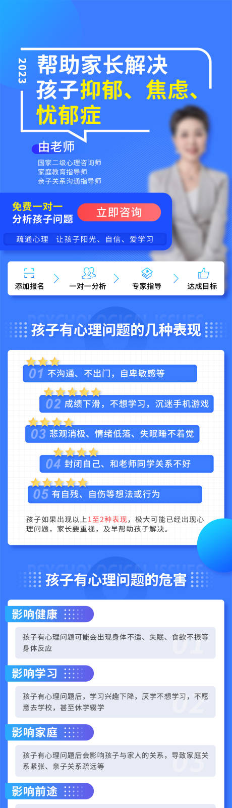 源文件下载【享设计】搜索编号：94530035389537063【心理教育长图专题设计】