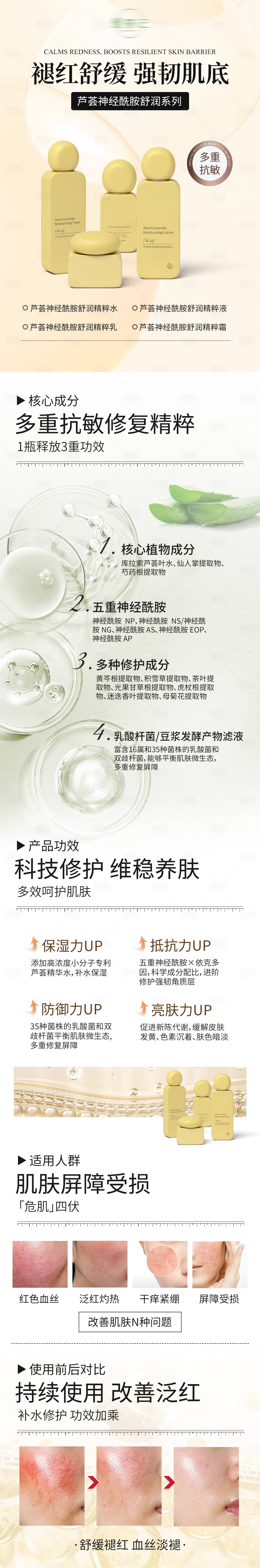 源文件下载【享设计】搜索编号：24290035526943153【系列护肤品长图海报】